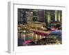 Singapore, Aerial View of Singapore Skyline and Esplanade Theathre-Michele Falzone-Framed Photographic Print