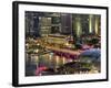 Singapore, Aerial View of Singapore Skyline and Esplanade Theathre-Michele Falzone-Framed Photographic Print