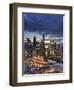 Singapore, Aerial View of Singapore Skyline and Esplanade Theathre-Michele Falzone-Framed Photographic Print