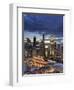 Singapore, Aerial View of Singapore Skyline and Esplanade Theathre-Michele Falzone-Framed Photographic Print