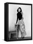 Singapore, Ava Gardner, in a Black Jersey Top, Black-And-White Skirt and Leather Belt, 1947-null-Framed Stretched Canvas