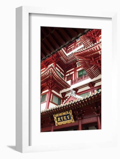 Singapore, Chinatown, Buddha Tooth Relic Temple, Exterior Detail-Walter Bibikow-Framed Photographic Print