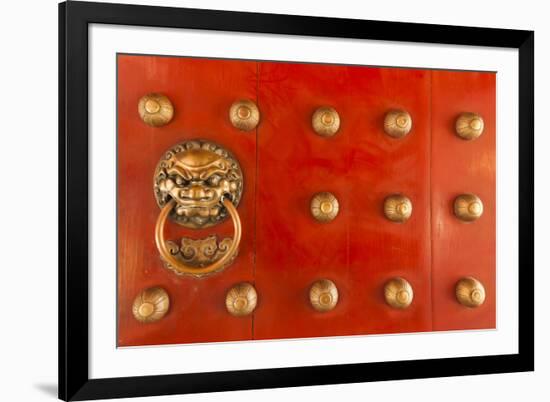 Singapore, Chinatown, Buddha Tooth Relic Temple, Gate Detail-Walter Bibikow-Framed Photographic Print