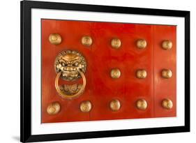 Singapore, Chinatown, Buddha Tooth Relic Temple, Gate Detail-Walter Bibikow-Framed Photographic Print