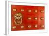 Singapore, Chinatown, Buddha Tooth Relic Temple, Gate Detail-Walter Bibikow-Framed Photographic Print