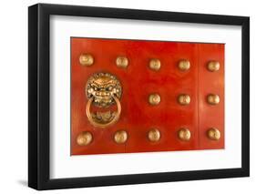 Singapore, Chinatown, Buddha Tooth Relic Temple, Gate Detail-Walter Bibikow-Framed Photographic Print