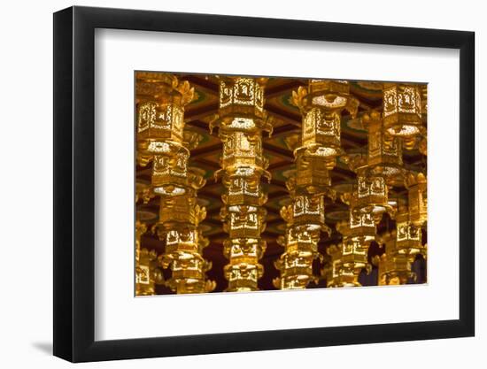 Singapore, Chinatown, Buddha Tooth Relic Temple, Lanterns-Walter Bibikow-Framed Photographic Print