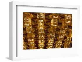 Singapore, Chinatown, Buddha Tooth Relic Temple, Lanterns-Walter Bibikow-Framed Photographic Print