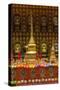 Singapore, Chinatown, Buddha Tooth Relic Temple, Temple Statues-Walter Bibikow-Stretched Canvas