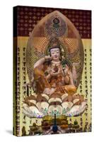 Singapore, Chinatown, Buddha Tooth Relic Temple, Temple Statues-Walter Bibikow-Stretched Canvas