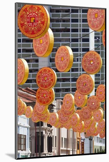 Singapore, Chinatown, Decorations for Chinese New Year-Walter Bibikow-Mounted Photographic Print