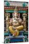 Singapore, Chinatown, Sri Mariamman Hindu Temple, Detail of Hindu Deity, Ganesh-Walter Bibikow-Mounted Photographic Print