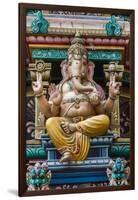 Singapore, Chinatown, Sri Mariamman Hindu Temple, Detail of Hindu Deity, Ganesh-Walter Bibikow-Framed Premium Photographic Print