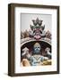 Singapore, Chinatown, Sri Mariamman Hindu Temple, Hindu Deity Detail-Walter Bibikow-Framed Photographic Print