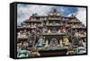 Singapore, Chinatown, Sri Mariamman Hindu Temple-Walter Bibikow-Framed Stretched Canvas