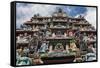 Singapore, Chinatown, Sri Mariamman Hindu Temple-Walter Bibikow-Framed Stretched Canvas