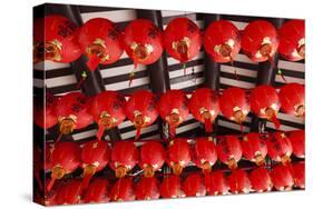 Singapore, Chinatown, Thian Hock Keng Temple, Chinese Red Lanterns-Walter Bibikow-Stretched Canvas