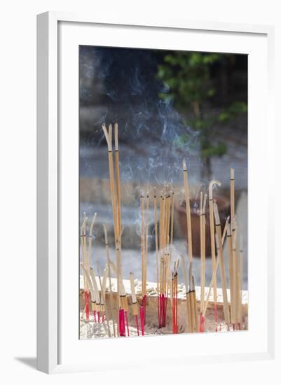 Singapore, Chinatown, Thian Hock Keng Temple, Joss Sticks-Walter Bibikow-Framed Photographic Print