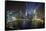 Singapore. City at night.-Jaynes Gallery-Framed Stretched Canvas