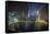 Singapore. City at night.-Jaynes Gallery-Framed Stretched Canvas