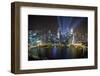 Singapore. City at night.-Jaynes Gallery-Framed Photographic Print