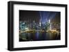 Singapore. City at night.-Jaynes Gallery-Framed Photographic Print