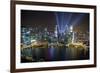 Singapore. City at night.-Jaynes Gallery-Framed Photographic Print