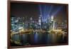 Singapore. City at night.-Jaynes Gallery-Framed Photographic Print