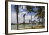 Singapore, City Seen from the Waterfront-Walter Bibikow-Framed Photographic Print