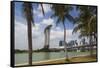 Singapore, City Seen from the Waterfront-Walter Bibikow-Framed Stretched Canvas