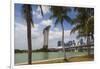 Singapore, City Seen from the Waterfront-Walter Bibikow-Framed Premium Photographic Print