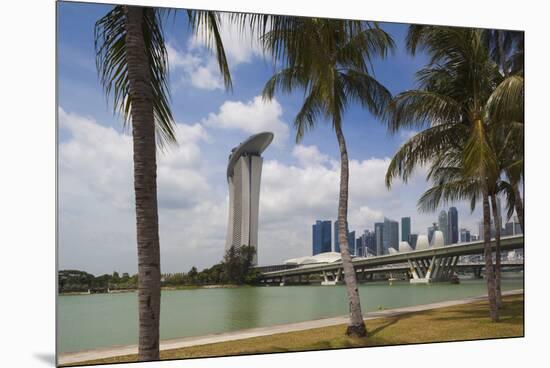 Singapore, City Seen from the Waterfront-Walter Bibikow-Mounted Premium Photographic Print