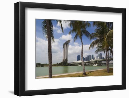 Singapore, City Seen from the Waterfront-Walter Bibikow-Framed Photographic Print