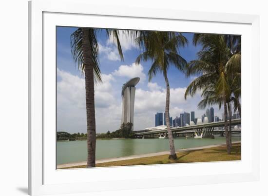 Singapore, City Seen from the Waterfront-Walter Bibikow-Framed Photographic Print