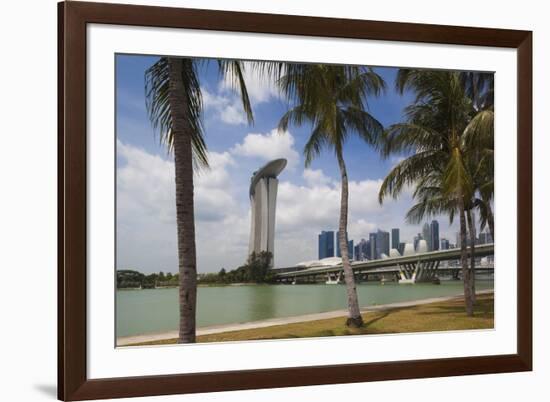 Singapore, City Seen from the Waterfront-Walter Bibikow-Framed Photographic Print