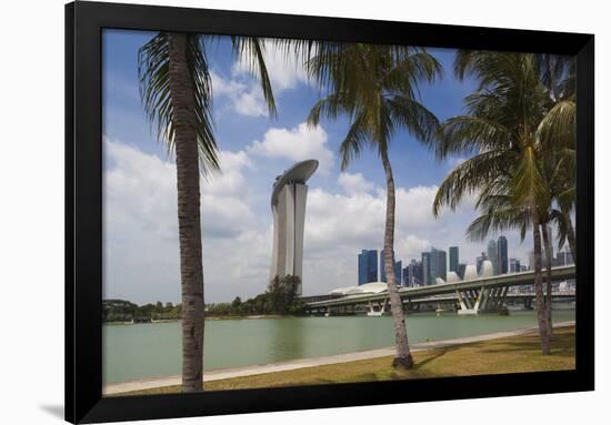 Singapore, City Seen from the Waterfront-Walter Bibikow-Framed Photographic Print