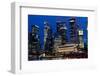 Singapore City Skyline at Dawn with Fullerton Hotel in Front-Harry Marx-Framed Photographic Print