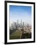 Singapore City Skyline at Dawn with the Padang and Colonial District in the Foreground, Singapore-Amanda Hall-Framed Photographic Print