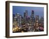 Singapore, City Skyline at Night-Steve Vidler-Framed Photographic Print