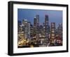 Singapore, City Skyline at Night-Steve Vidler-Framed Photographic Print