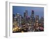 Singapore, City Skyline at Night-Steve Vidler-Framed Photographic Print