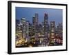 Singapore, City Skyline at Night-Steve Vidler-Framed Photographic Print