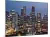 Singapore, City Skyline at Night-Steve Vidler-Mounted Photographic Print