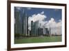 Singapore, City Skyline by the Marina Reservoir-Walter Bibikow-Framed Photographic Print