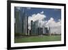 Singapore, City Skyline by the Marina Reservoir-Walter Bibikow-Framed Photographic Print