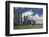 Singapore, City Skyline by the Marina Reservoir-Walter Bibikow-Framed Photographic Print