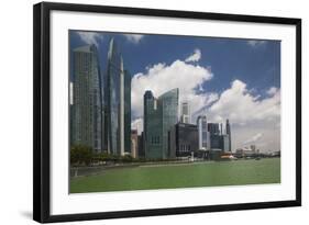 Singapore, City Skyline by the Marina Reservoir-Walter Bibikow-Framed Photographic Print