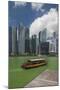 Singapore, City Skyline by the Marina Reservoir-Walter Bibikow-Mounted Photographic Print