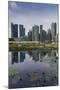 Singapore, City Skyline by the Marina Reservoir-Walter Bibikow-Mounted Photographic Print