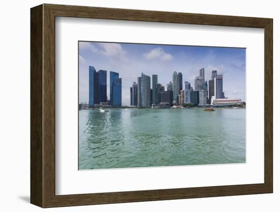 Singapore, City Skyline by the Marina Reservoir-Walter Bibikow-Framed Photographic Print